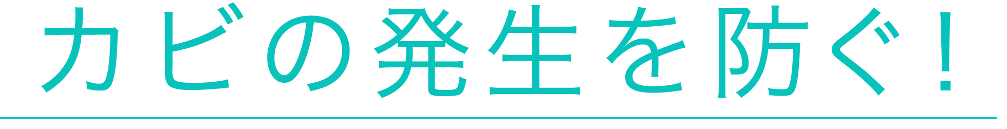 カビの発生を防ぐ！