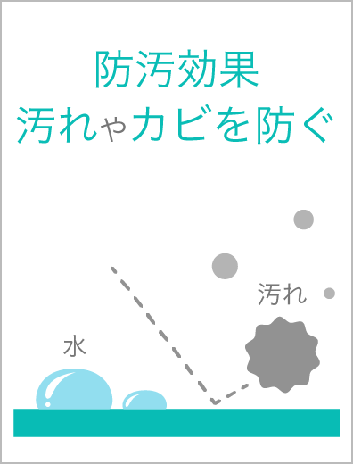 防汚効果汚れやカビを防ぐ画像