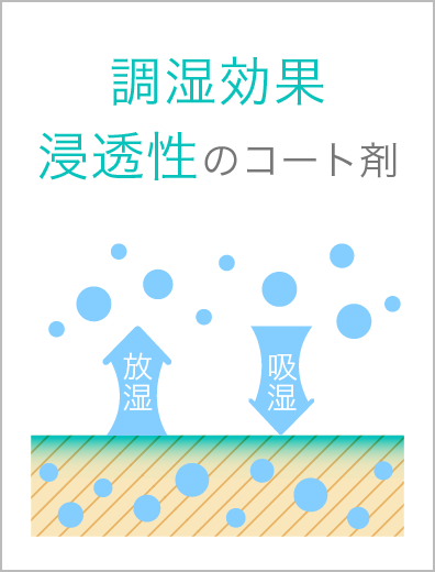 調湿効果浸透性のコート剤画像