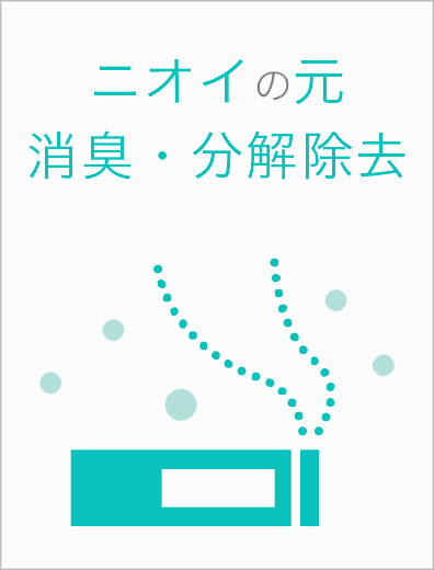 タバコの臭い、きばみ 消臭と分解除去