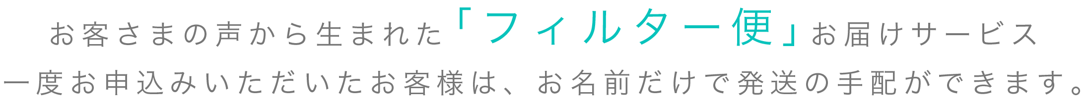 フィルター便